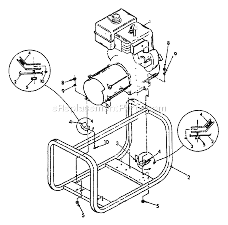 Page B Diagram and Parts List for 9185-0 T4000 Briggs and Stratton Generator
